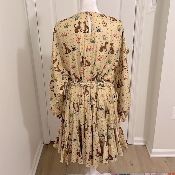 Rhode Ella Mini Dress Safari Animals Leopard Cheetah Meadow New Size Small - Picture 8 of 12